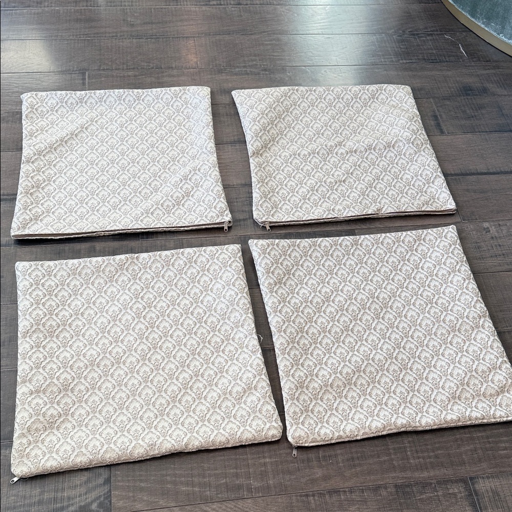 NWOT SET OF 4 Pullow Shams / Cases custom made Elegant Cream Accent Pillow